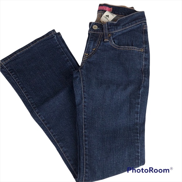 Levi Curvy 1M Jeans Bootcut Blue Denim 5 Pocket Zip Up - Picture 3 of 8